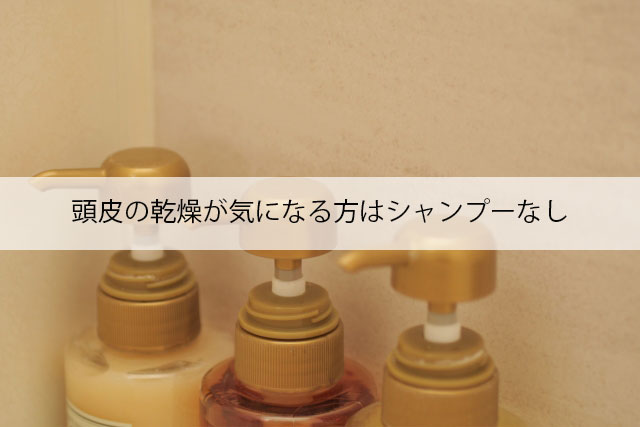 頭皮の乾燥が気になる方はシャンプーなし