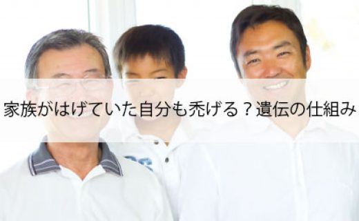 家族がはげていたら自分も禿げる？遺伝の仕組み