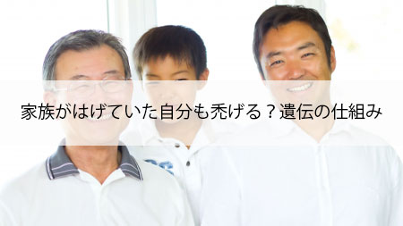 家族がはげていたら自分も禿げる？遺伝の仕組み